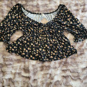 Mason & Belle Cropped Blouse Women's M Babydoll